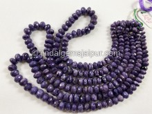 Charoite Far Faceted Roundelle Beads
